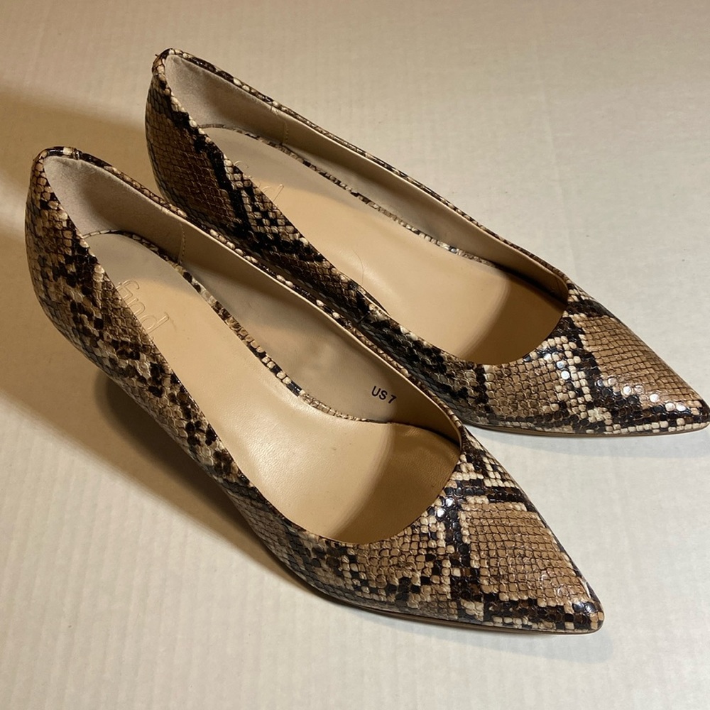 find. Vegan Leather “Snakeskin” Kitten Heels